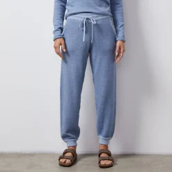 MONROW Soft Knit Textured Cuffed Jogger LIGHTBLUE Cheap